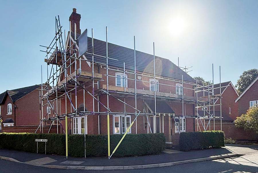 Emergency Scaffolding on UK home