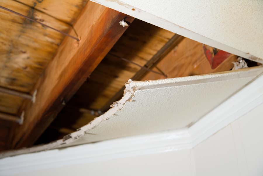 Home Interior Water leaking damage for background