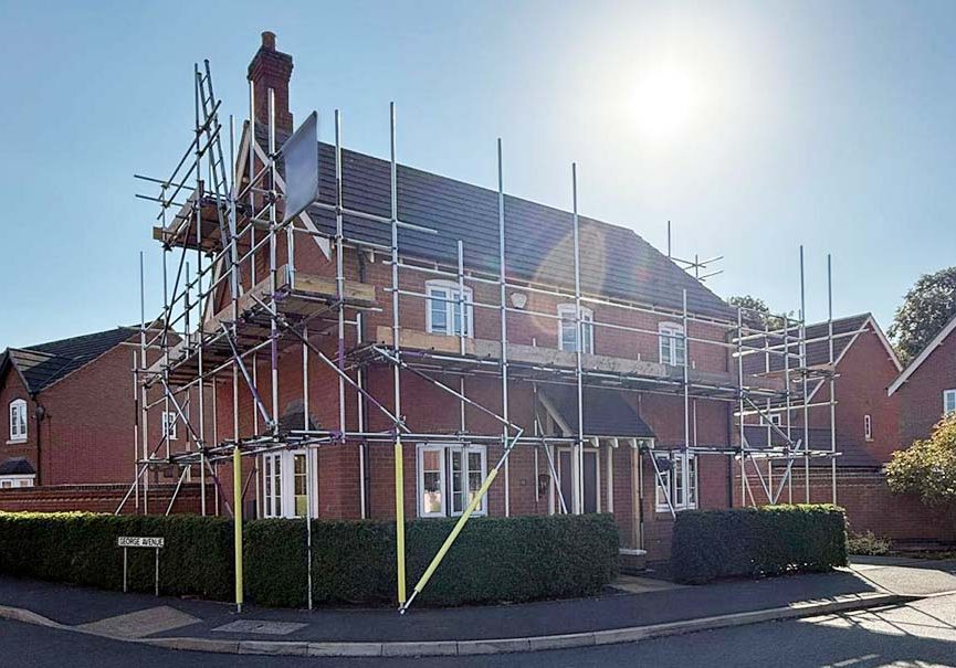 Emergency Scaffolding on UK home