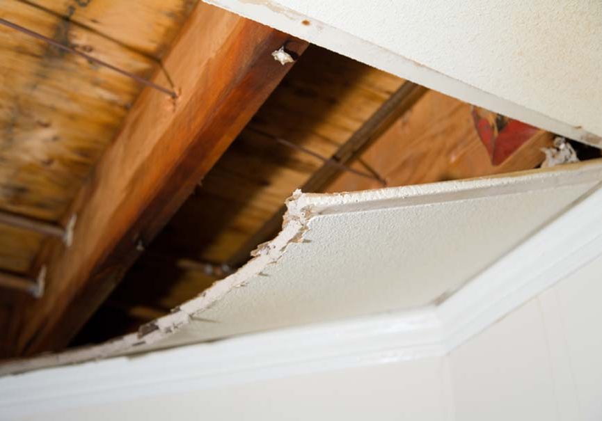 Home Interior Water leaking damage for background
